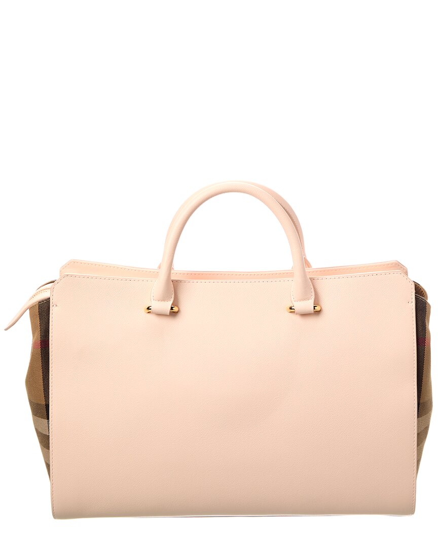 BBERRY Banwell Medium Check Canvas &amp; Leather Satchel