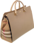 BBERRY Banwell Medium Check Canvas & Leather Satchel
