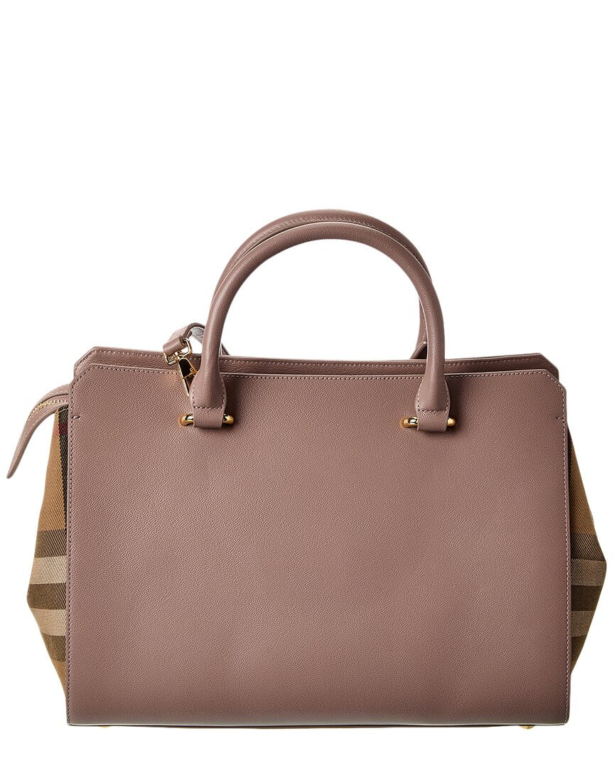 BBERRY Banwell Small Check Canvas &amp; Leather Satchel
