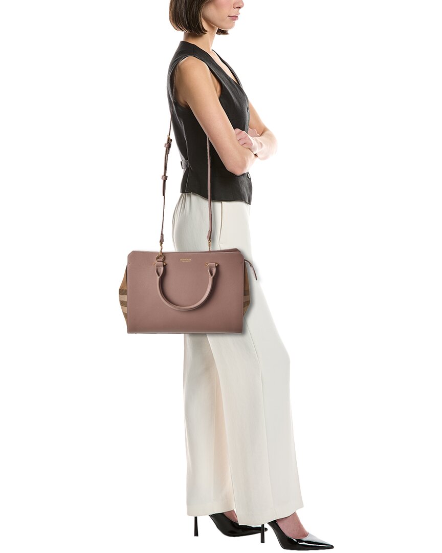 BBERRY Banwell Small Check Canvas &amp; Leather Satchel