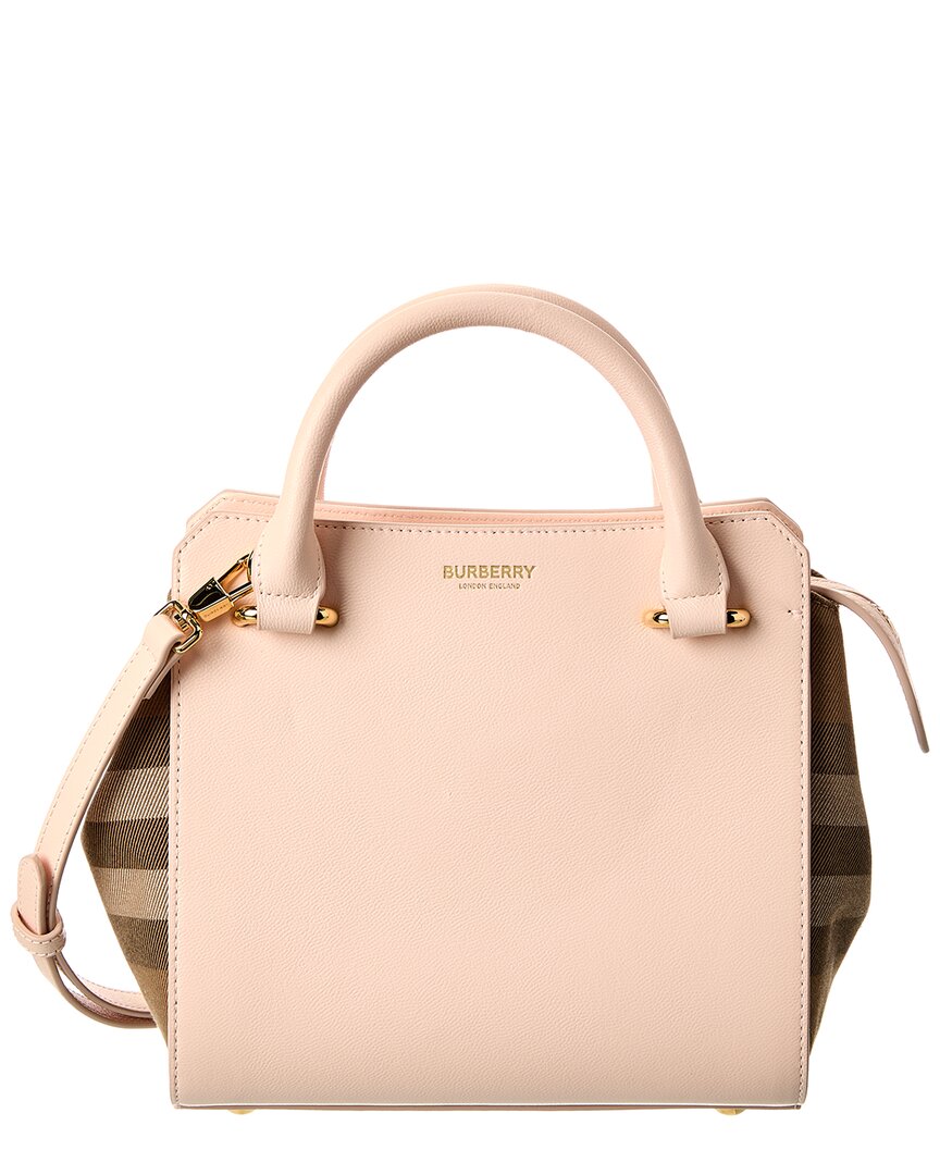 BBERRY Banwell Check Canvas &amp; Leather Satchel