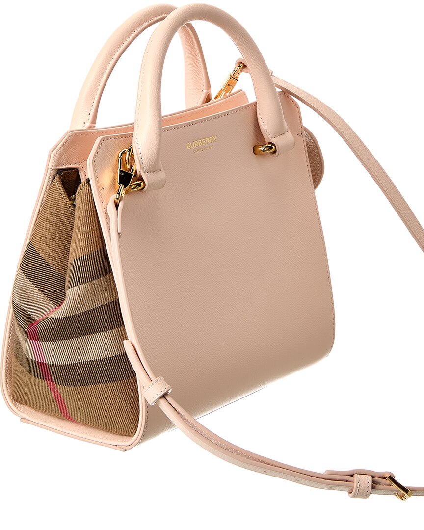 BBERRY Banwell Check Canvas &amp; Leather Satchel