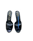 Black Sandals Luxury Designer GCCI, Size 9.5
