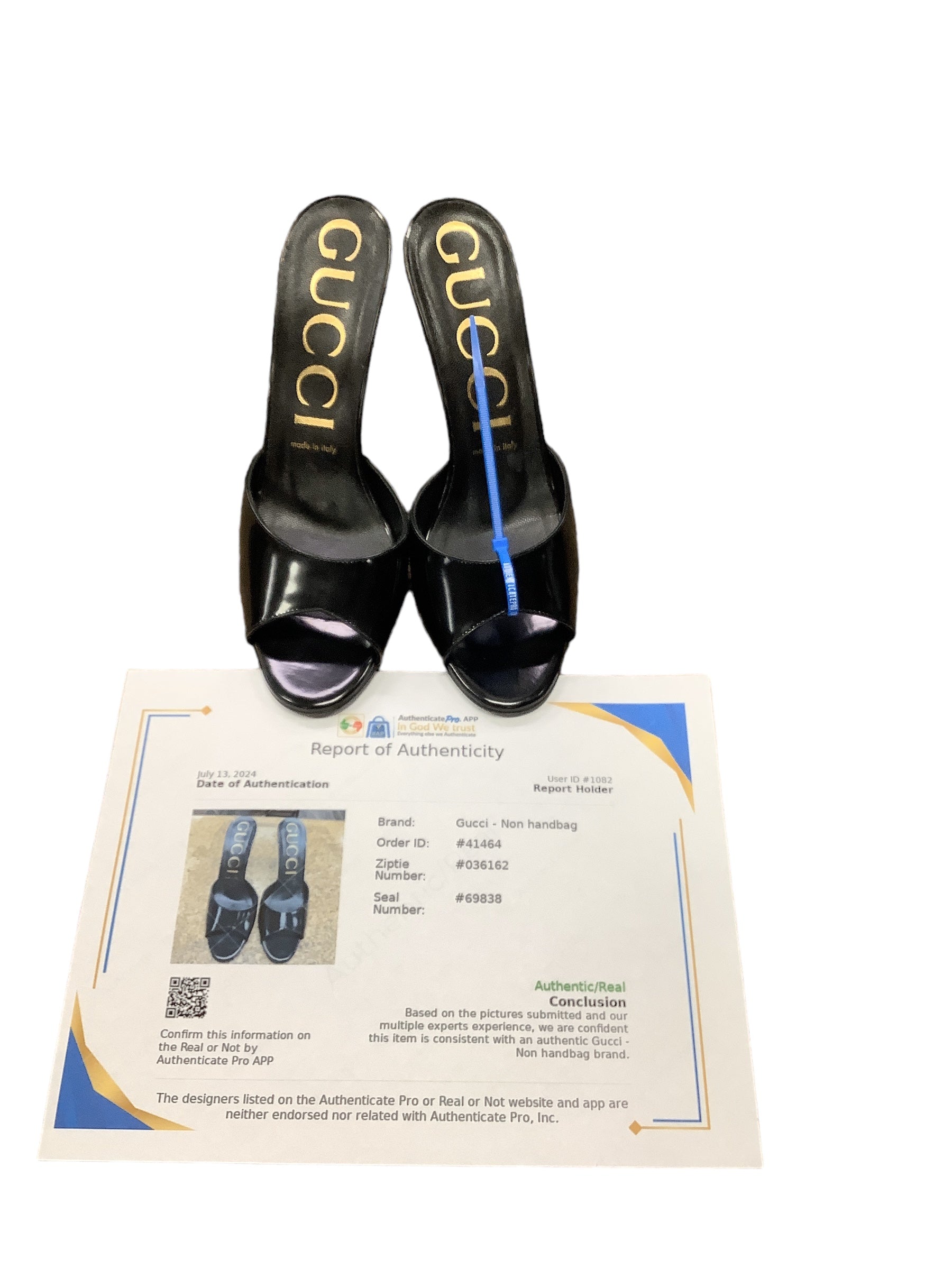 Black Sandals Luxury Designer GCCI, Size 9.5
