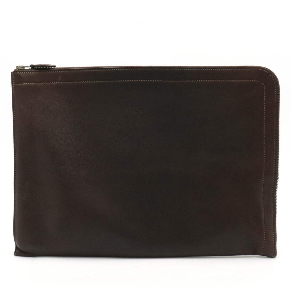 HMS Zip Computer Leather Clutch Bag