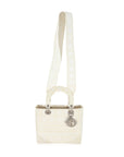 CHRISTIAN D1OR Cannage White Canvas D-Lite Lady D1OR
