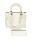 CHRISTIAN D1OR Cannage White Canvas D-Lite Lady D1OR