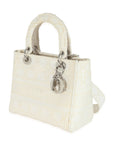 CHRISTIAN D1OR Cannage White Canvas D-Lite Lady D1OR