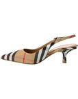 BBERRY Birdie Check Canvas Slingback Pump