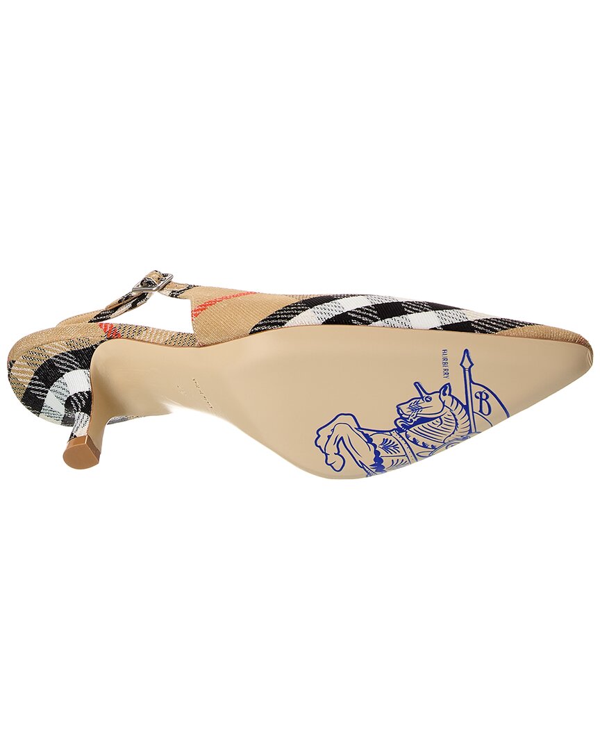 BBERRY Birdie Check Canvas Slingback Pump
