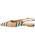 BBERRY Birdie Check Canvas Slingback Flat