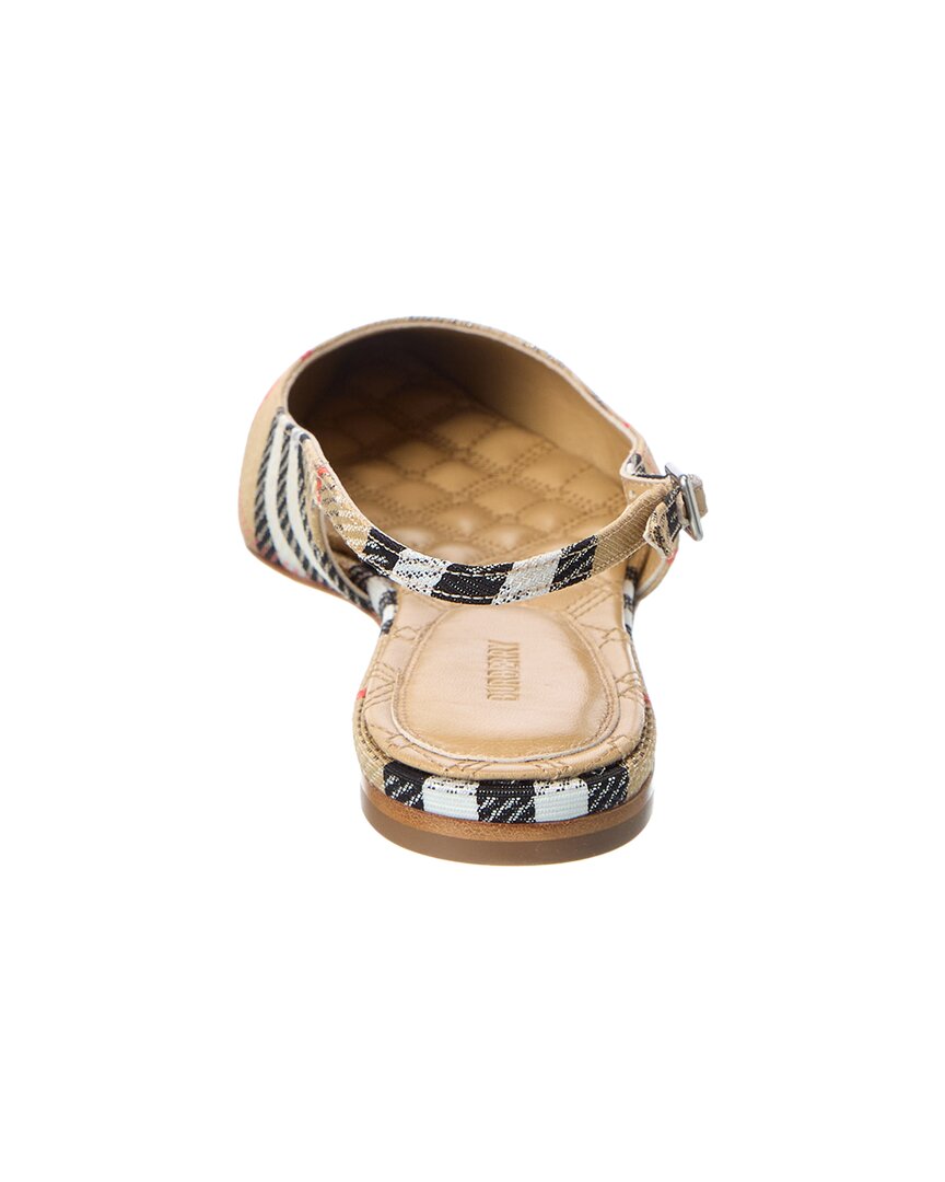 BBERRY Birdie Check Canvas Slingback Flat