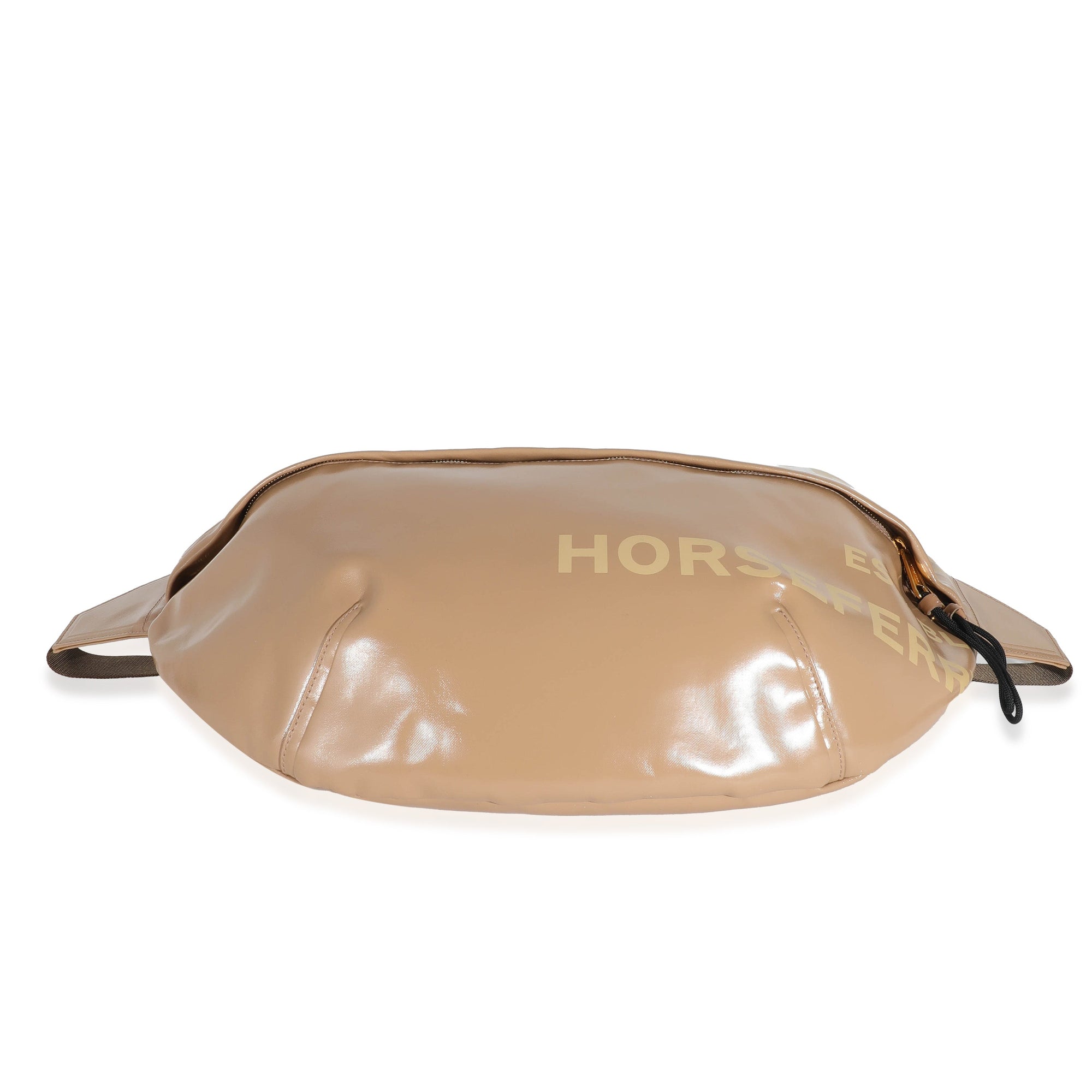 BBERRY Beige Coated Canvas Horseferry Sonny XL Bum Bag
