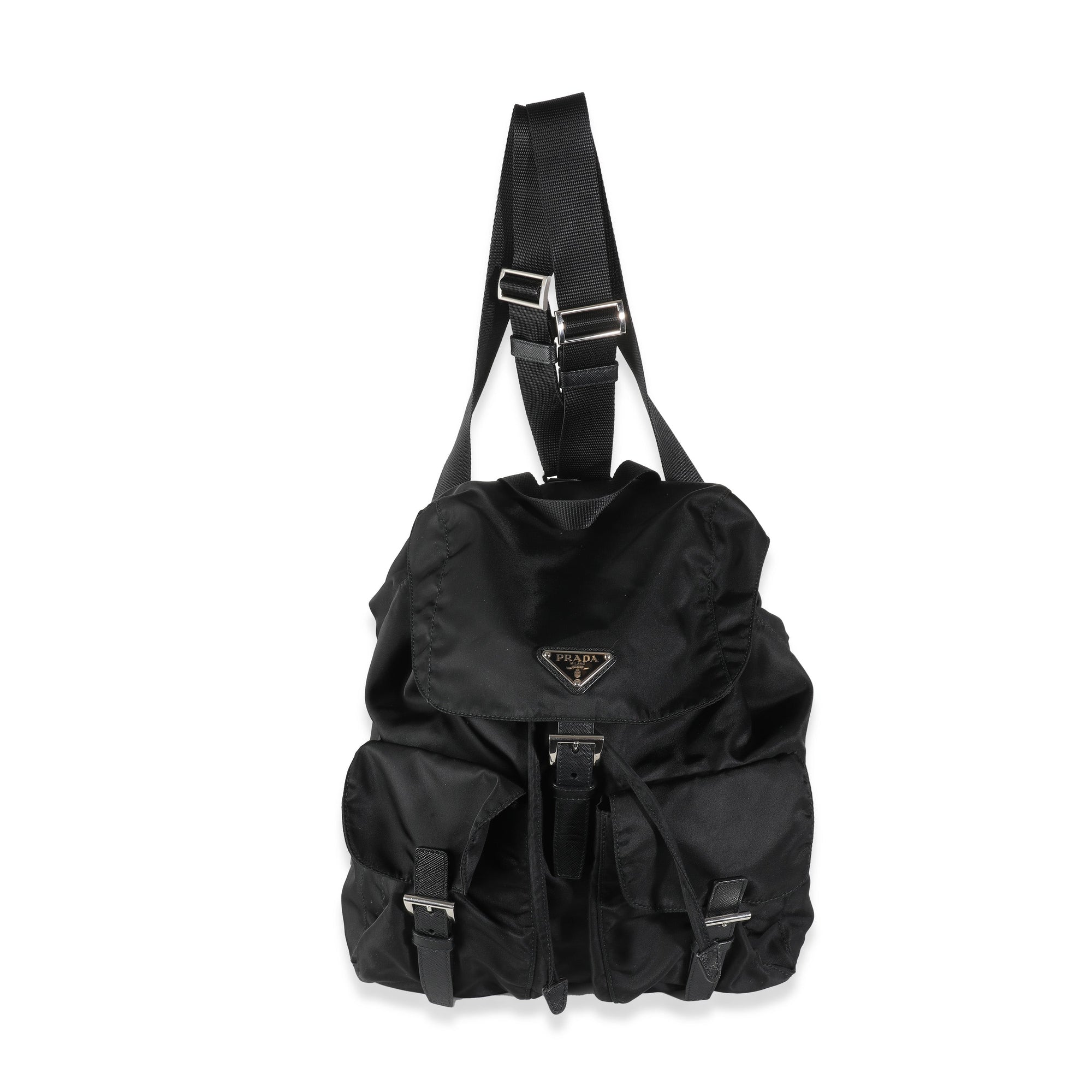 PRD Black Tessuto Nylon Small Logo Backpack