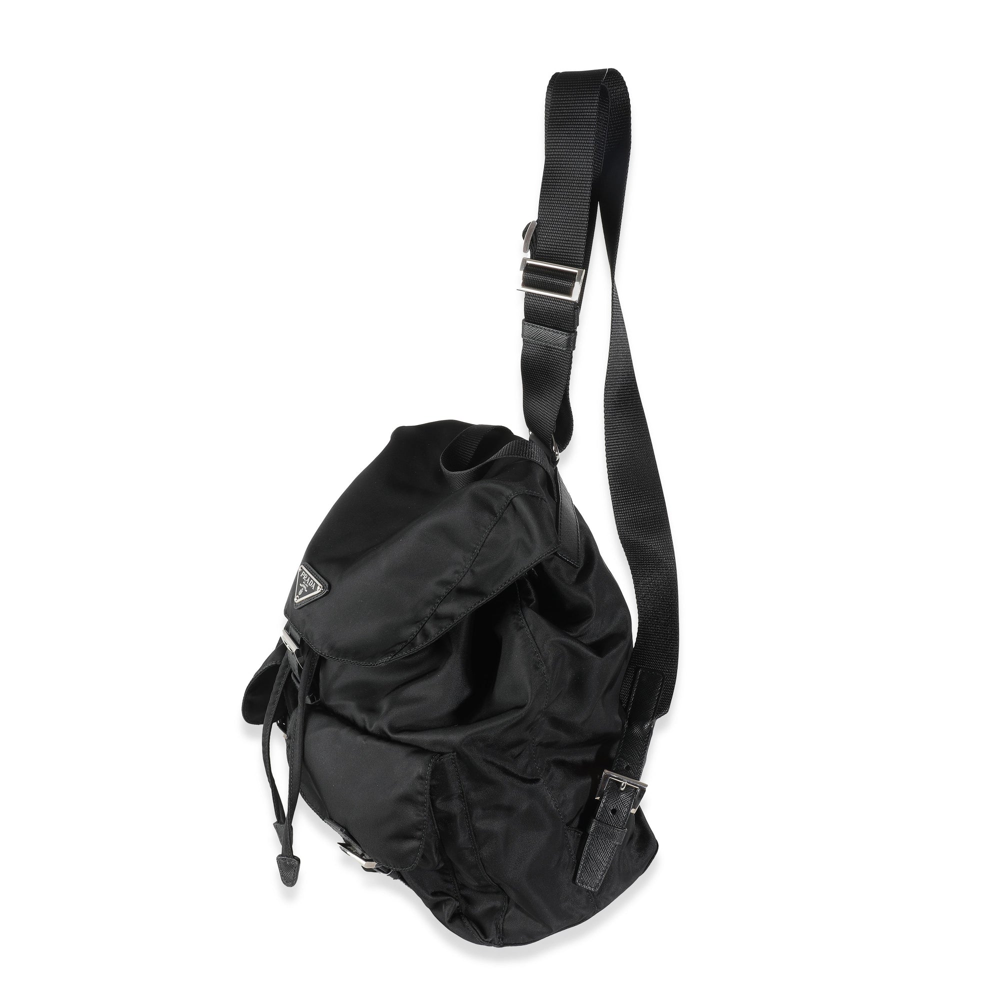 PRD Black Tessuto Nylon Small Logo Backpack