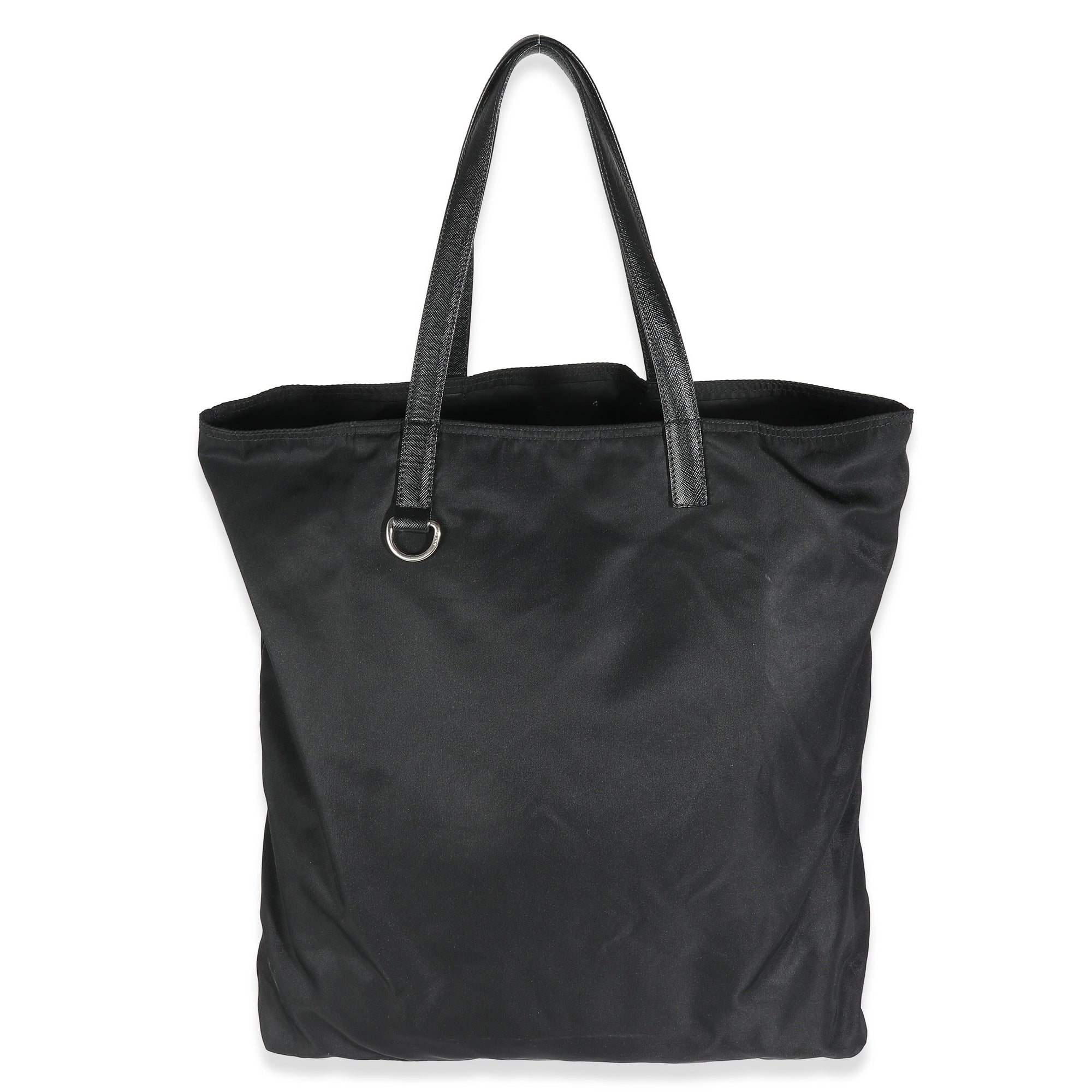 PRD Black Nylon Logo Shopper Tote