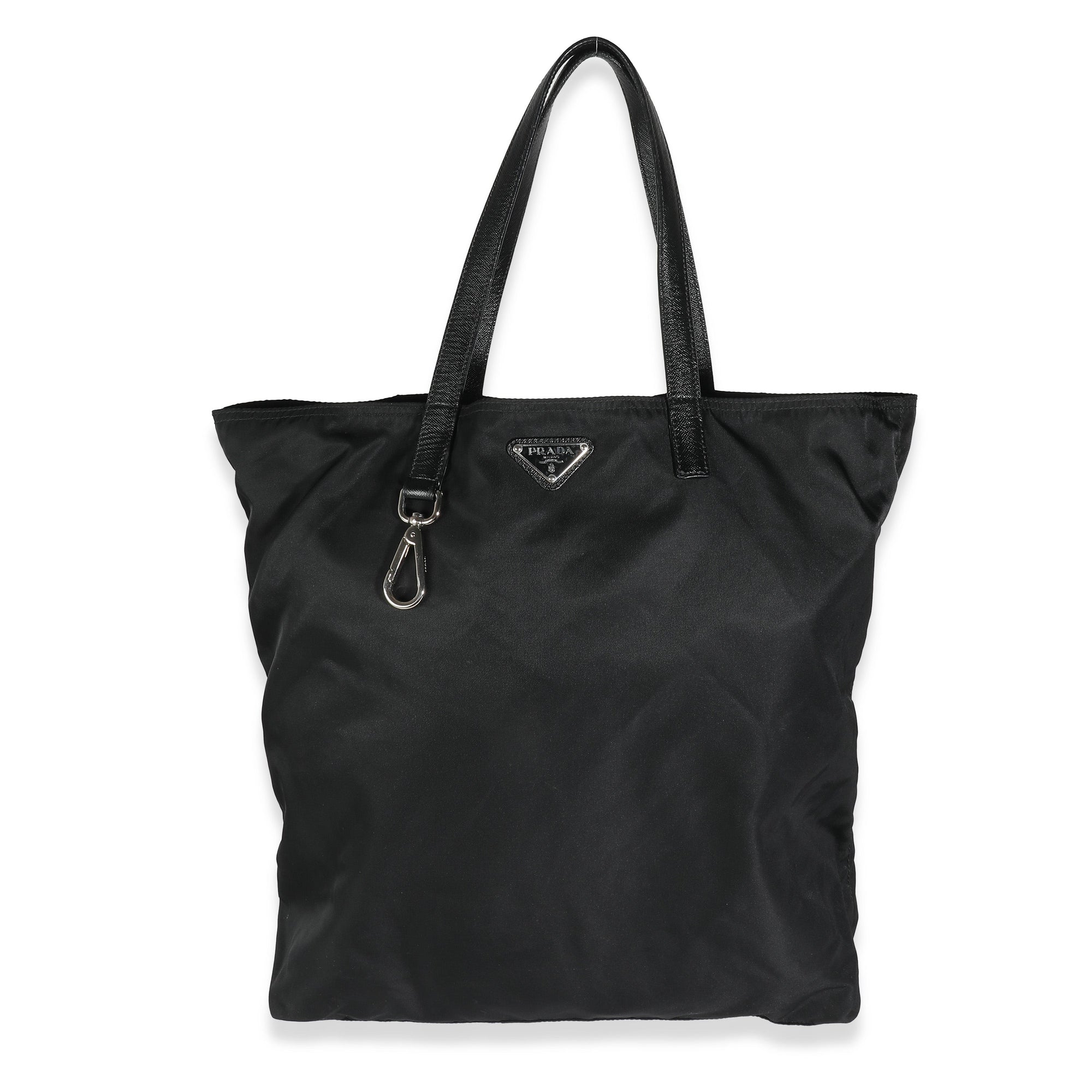 PRD Black Nylon Logo Shopper Tote