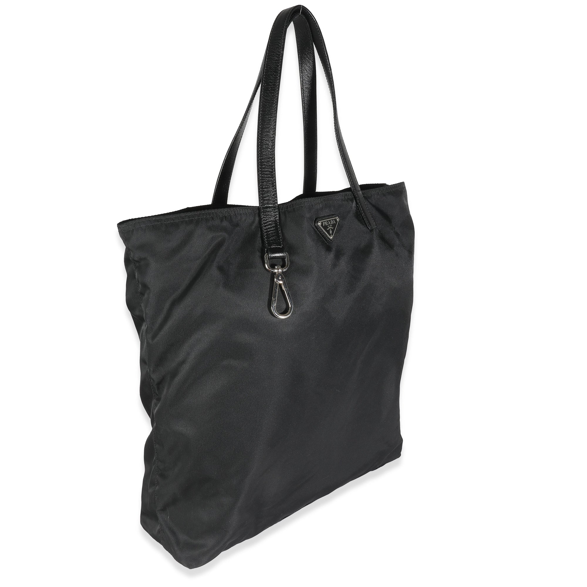 PRD Black Nylon Logo Shopper Tote