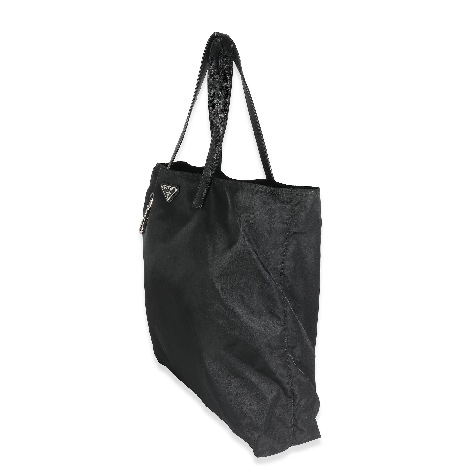 PRD Black Nylon Logo Shopper Tote