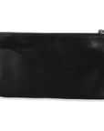 PRD Black Spazzolato Flower Zip Pouch
