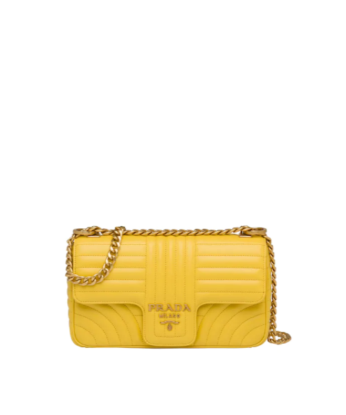 PRD Diagramme Medium Leather Bag Yellow