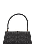 CHRISTIAN D1OR Caro Cannage Frame Bag Black Leather