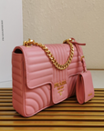 PRD Diagramme Medium Leather Bag Pink