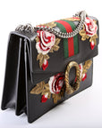 GCCI  Dionysus Leather Floral Embroidered Shoulder Medium