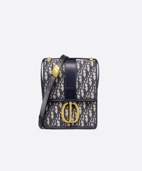 30 Montaigne D1OR Oblique Flap Bag Blue