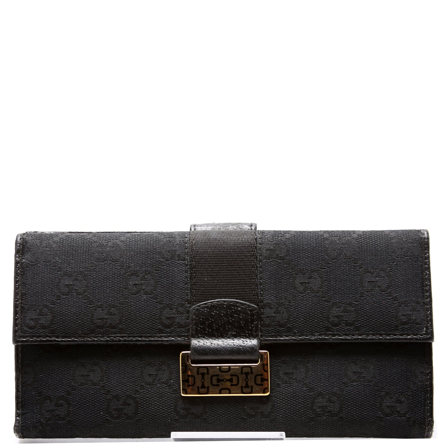 GCCI  GG Canvas Horsebit Continental Wallet