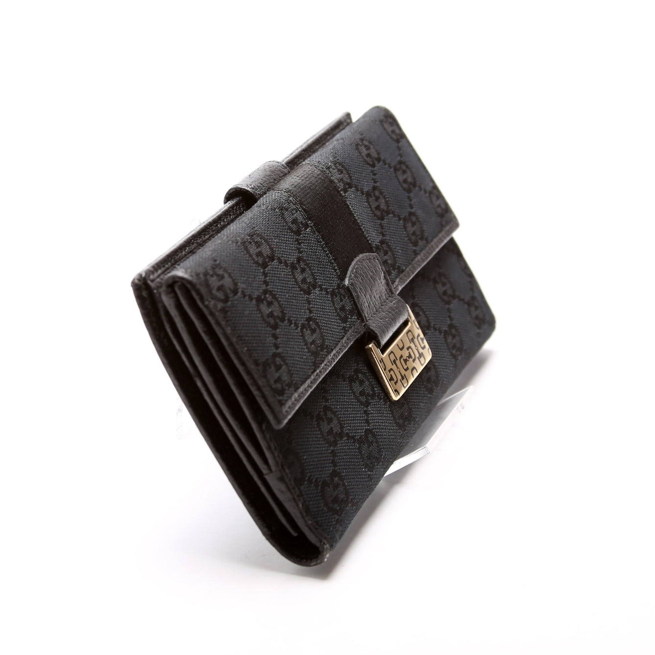 GCCI  GG Canvas Horsebit Continental Wallet
