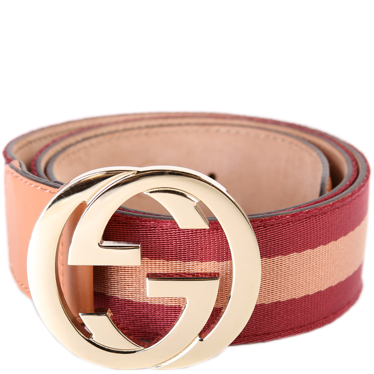 GCCI  Interlocking GG Web Canvas Belt Size /