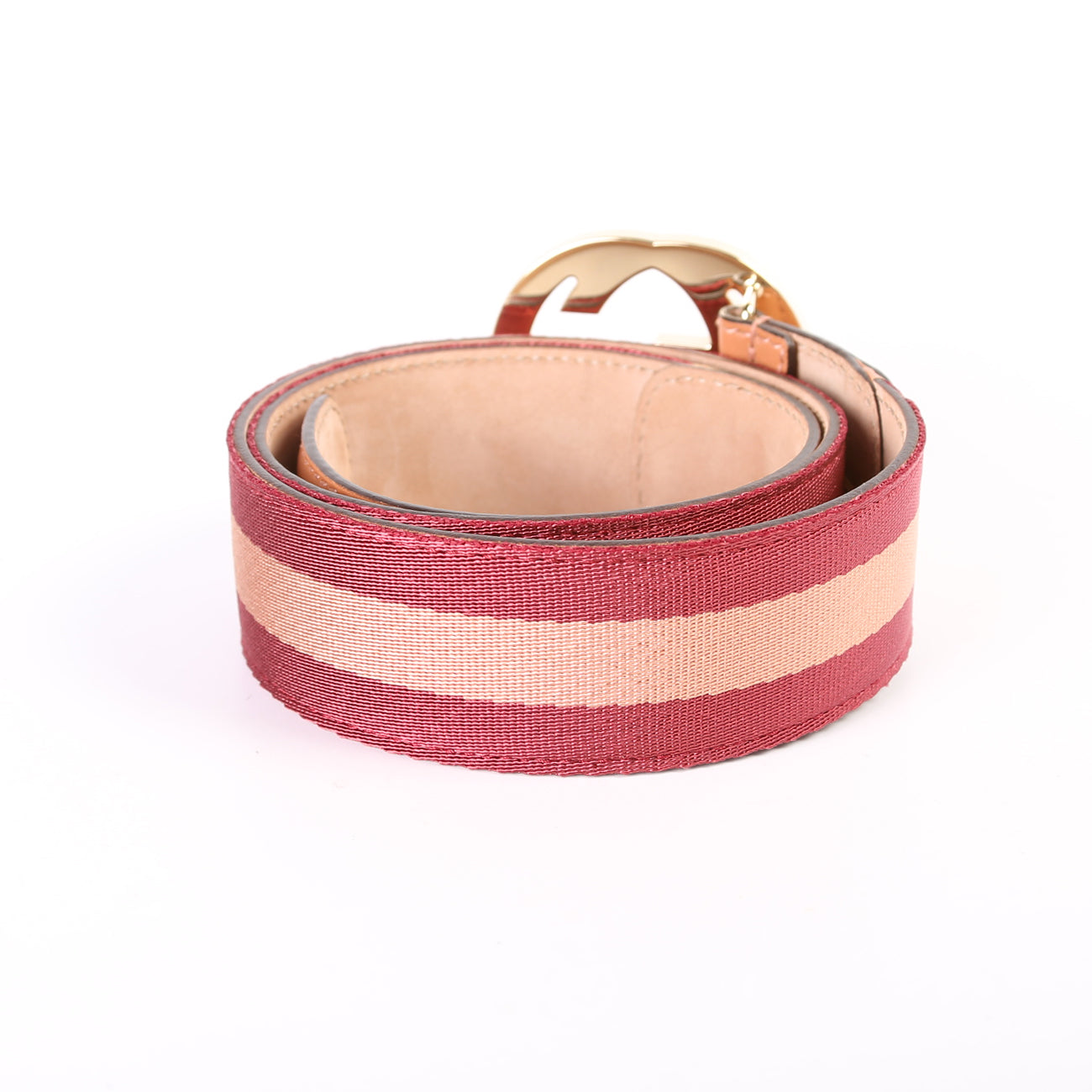 GCCI  Interlocking GG Web Canvas Belt Size /