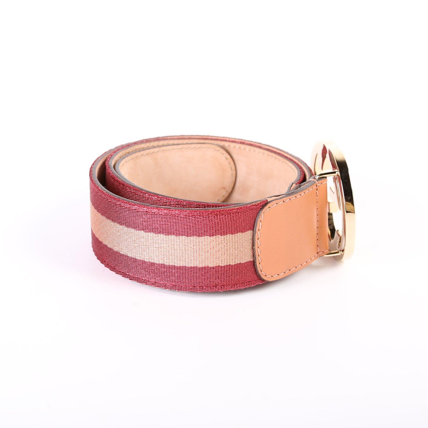 GCCI  Interlocking GG Web Canvas Belt Size /