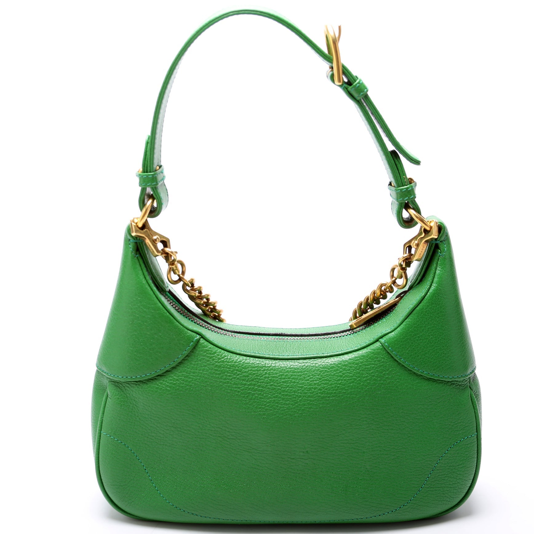 GCCI  Aphrodite Leather Small Shoulder Bag Green