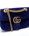 GCCI  Marmont Shoulder Mini Velvet Flap