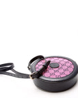 GCCI  GG Multicolor Canvas Interlocking G Round Bag Pink