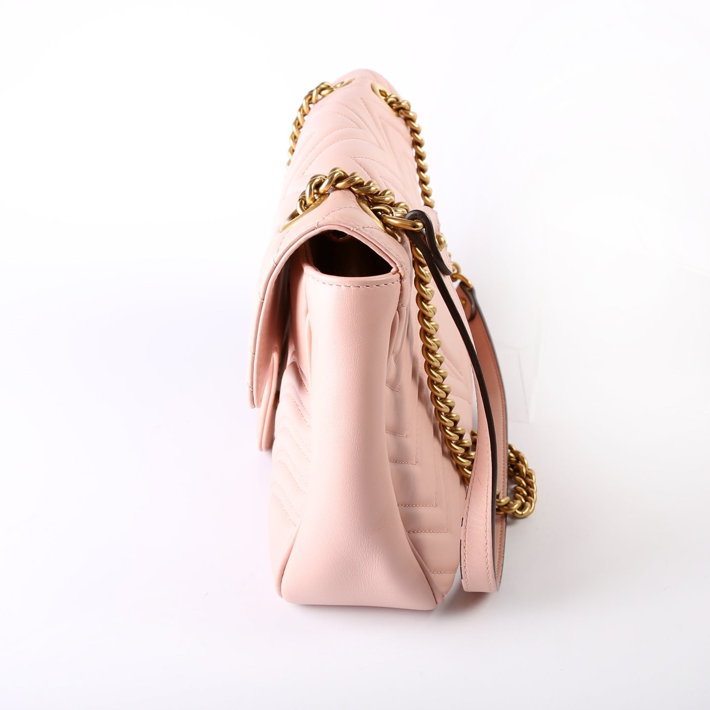 GCCI  Marmont Leather Shoulder Medium Pink