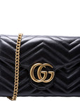 GCCI  Marmont Chain Wallet Black