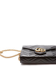 GCCI  Marmont Chain Wallet Black
