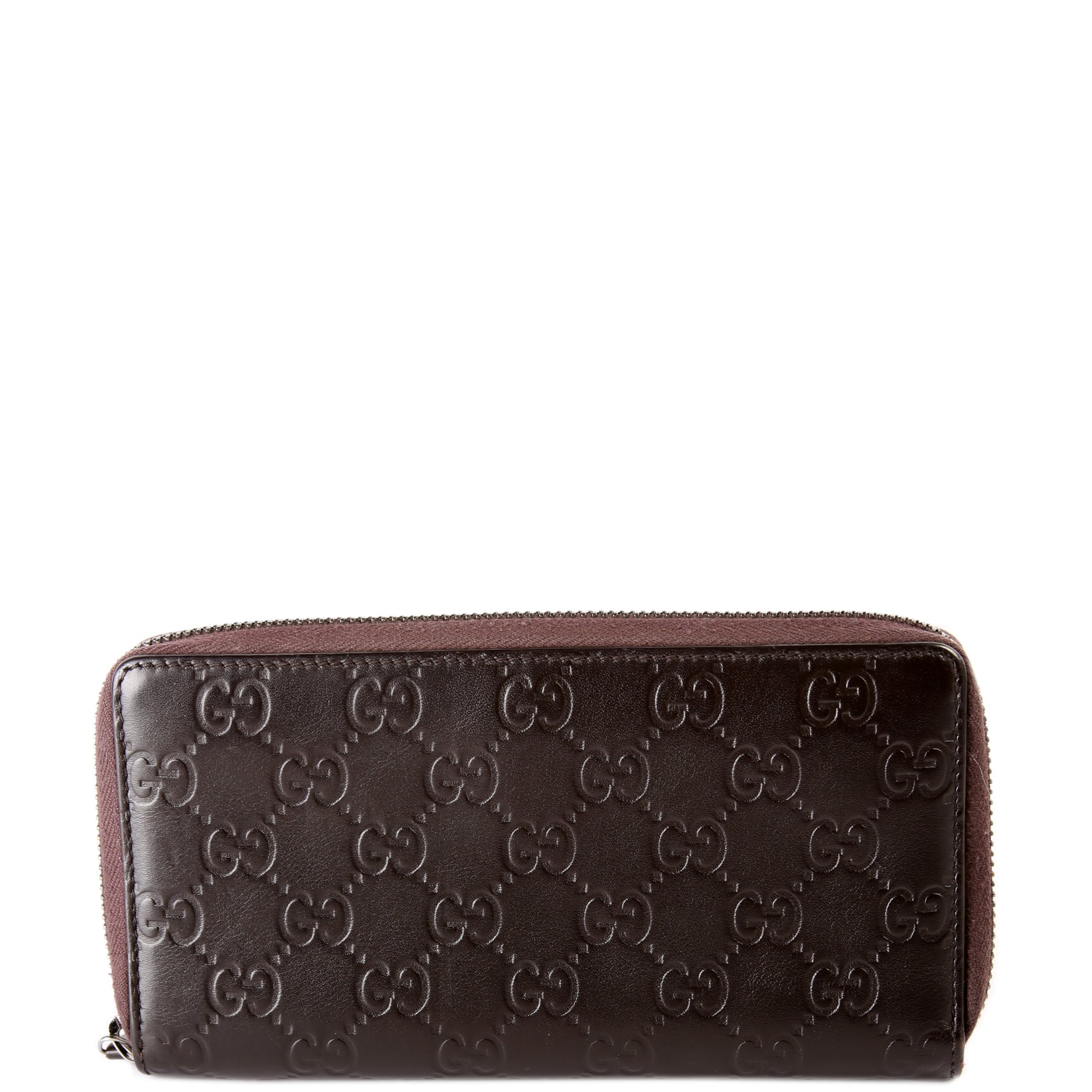 GCCI  GCCIssima Zip Wallet Brown
