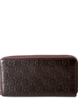 GCCI  GCCIssima Zip Wallet Brown