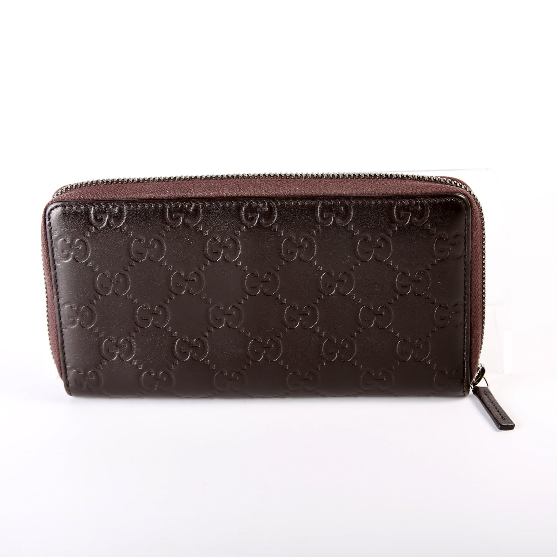 GCCI  GCCIssima Zip Wallet Brown