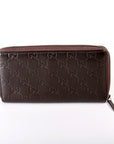 GCCI  GCCIssima Zip Wallet Brown