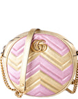 GCCI  Marmont Mini Round Gold/Pink