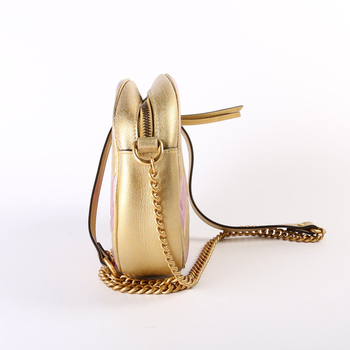 GCCI  Marmont Mini Round Gold/Pink