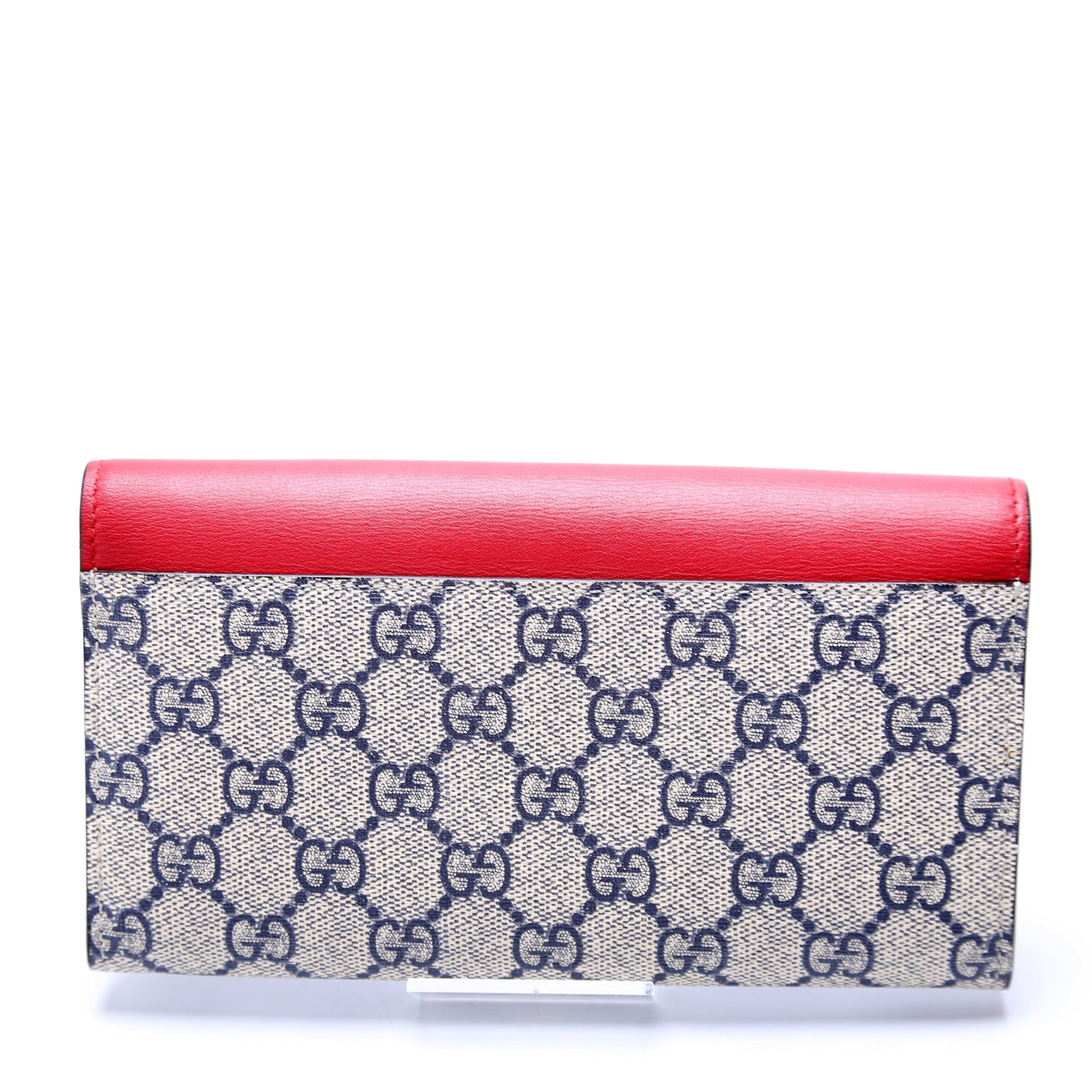 GCCI  GG Supreme Bow Continental Wallet Red/Navy