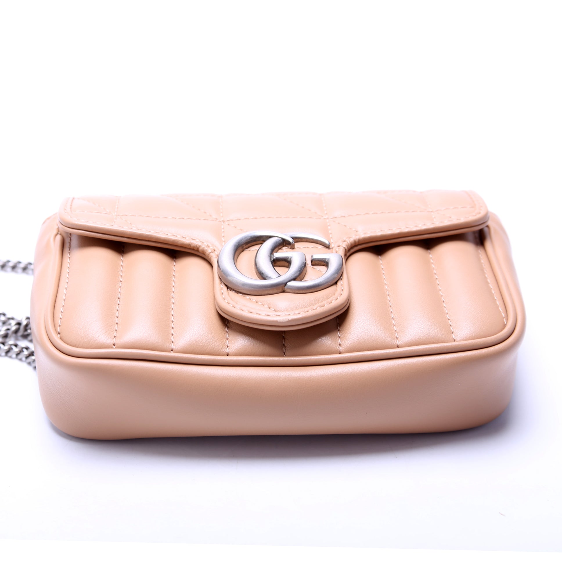 GCCI  Marmont Aria Super Mini Flap Tan