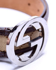 GCCI  Interlocking Leather Belt Size / Brown