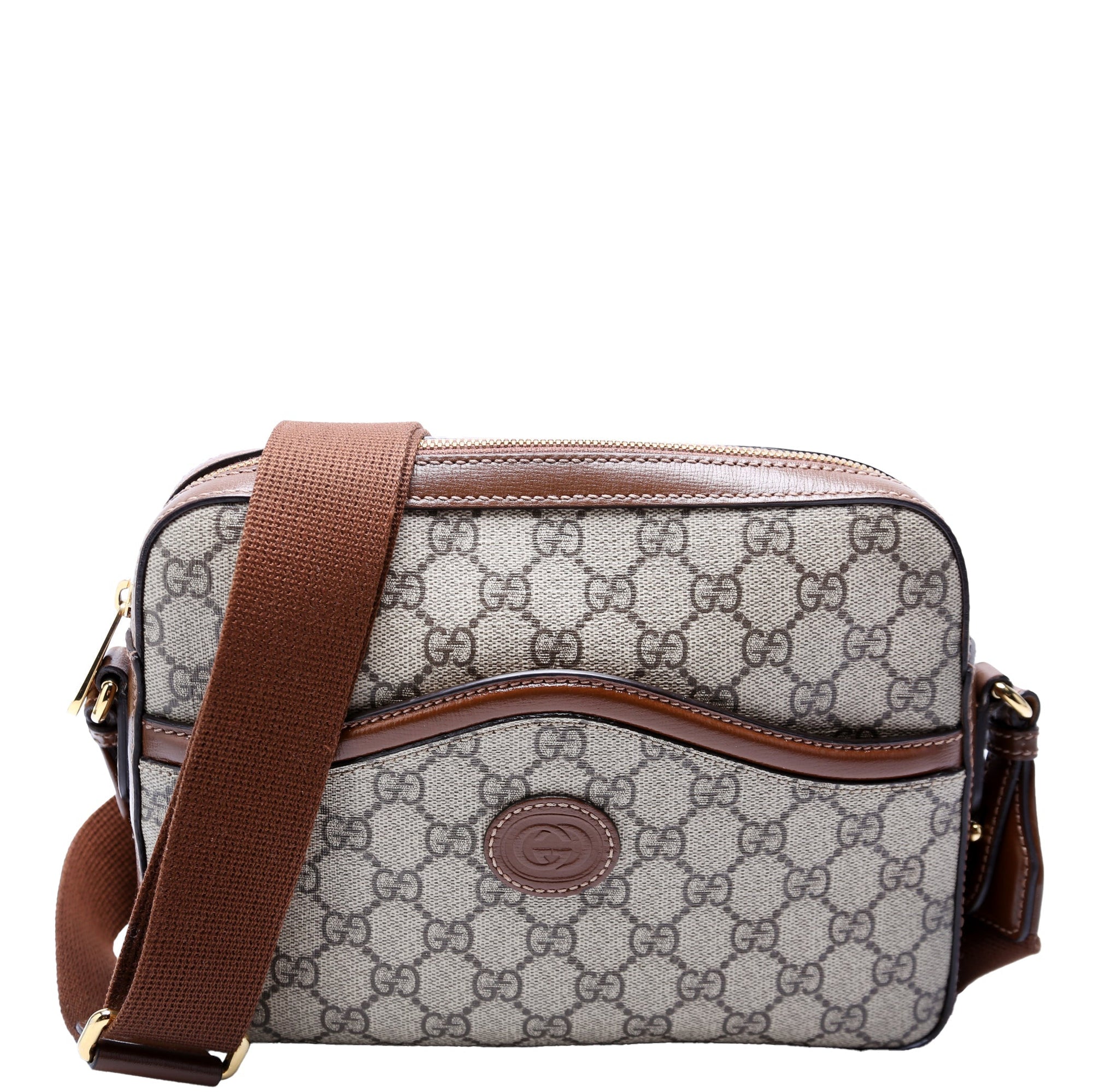GCCI  Interlocking GG Messenger Brown
